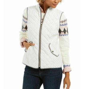 Women’s woven double quilted vest